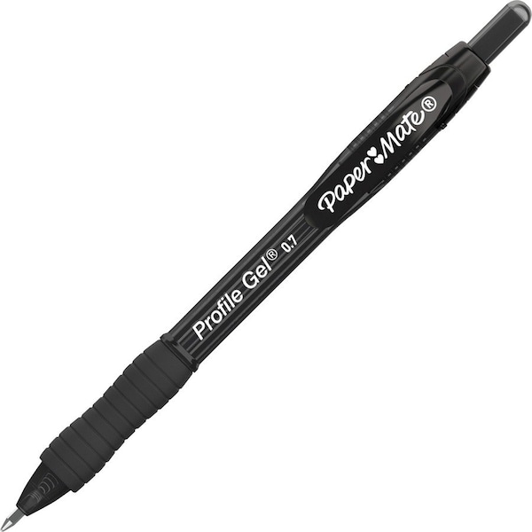 Gel Pen, 0.7mm Point, 3/10"Wx3/10"Lx7"H, 36/BX, Black PK